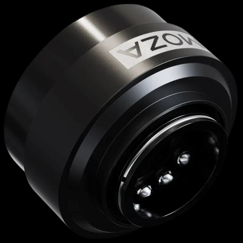 MOZA Racing Quick Release Adaptador para volante, pieza metálica negra compacta con conector de 3 pines y acabado pulido, acople rápido y robusto