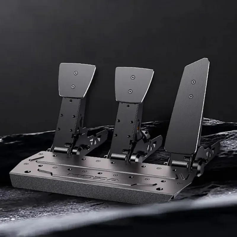 Moza Racing SR-P Pedal de embrague para PC en aluminio negro, diseño robusto con placa antideslizante y ajuste de ángulo y resistencia