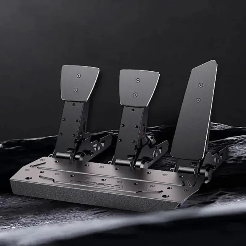 Moza Racing SR-P Pedal de embrague para PC en aluminio negro, diseño robusto con placa antideslizante y ajuste de ángulo y resistencia