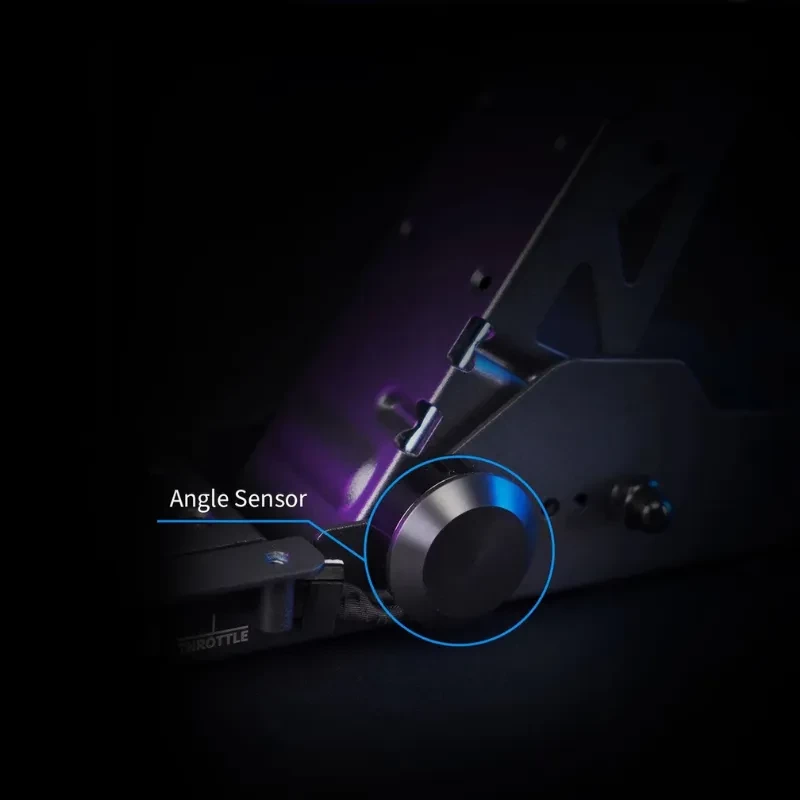 Moza Racing SR-P Pedal de embrague PC con sensor de ángulo destacado, acabado metálico robusto y montaje inclinado para precisión en simulación