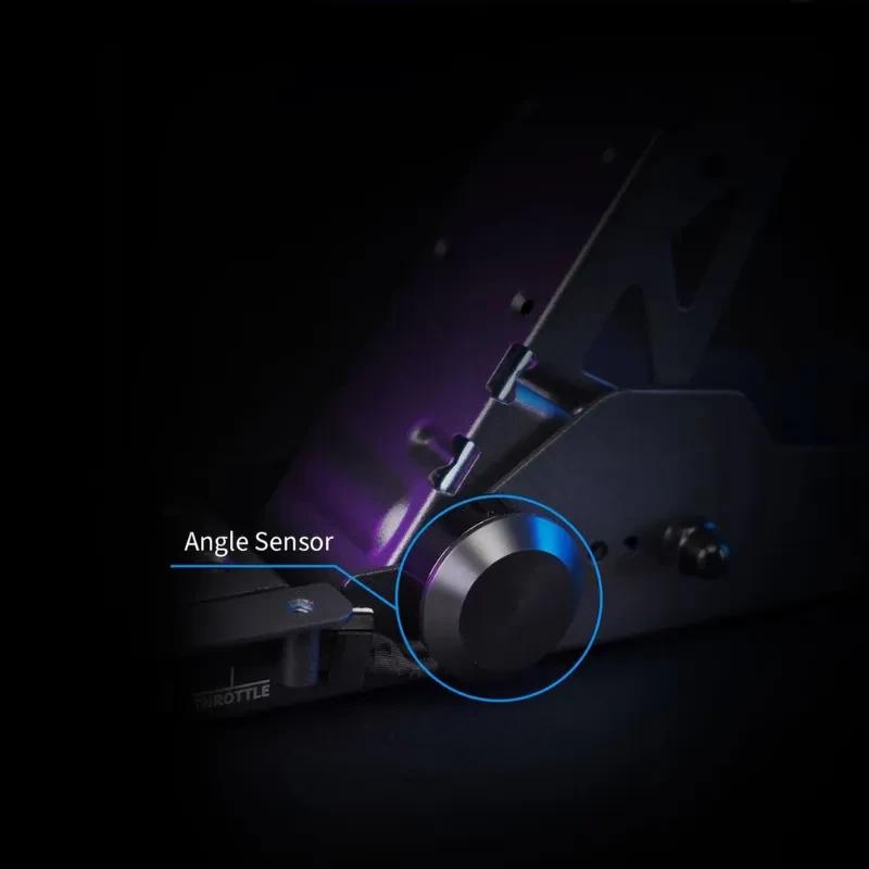 Moza Racing SR-P Pedal de embrague PC con sensor de ángulo destacado, acabado metálico robusto y montaje inclinado para precisión en simulación