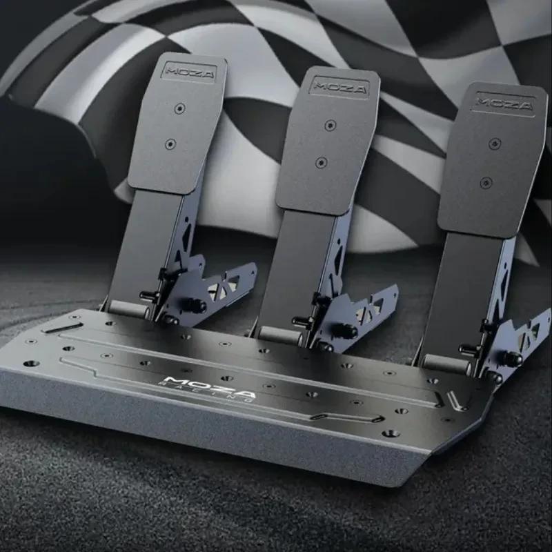 Moza Racing RS19 accessoire de jeux vidéo Noir Pédales en métal noir, trois pédales ajustables avec base robuste, design racing haut de gamme