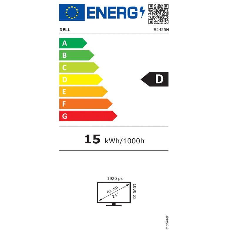 DELL S Series S2425H 24 Full HD LCD IPS 100 Hz Negro, Plata . Etiqueta energética
