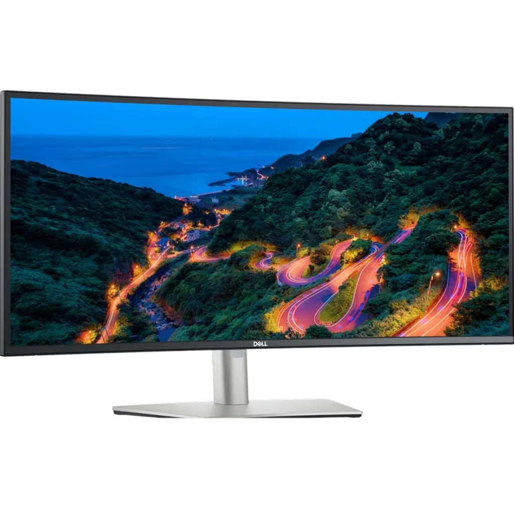 DELL UltraSharp U3423WE monitor curvo 34 pulgadas, pantalla IPS WQHD ultraancha, biseles delgados, peana metálica ajustable y concentrador USB C integrado