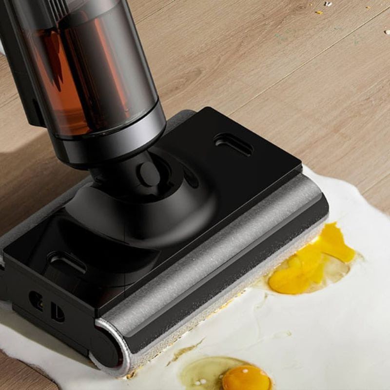 Aspirador vertical sem fio Deerma DEM-VX900W com função de esfregar, imagem limpando ovos do chão