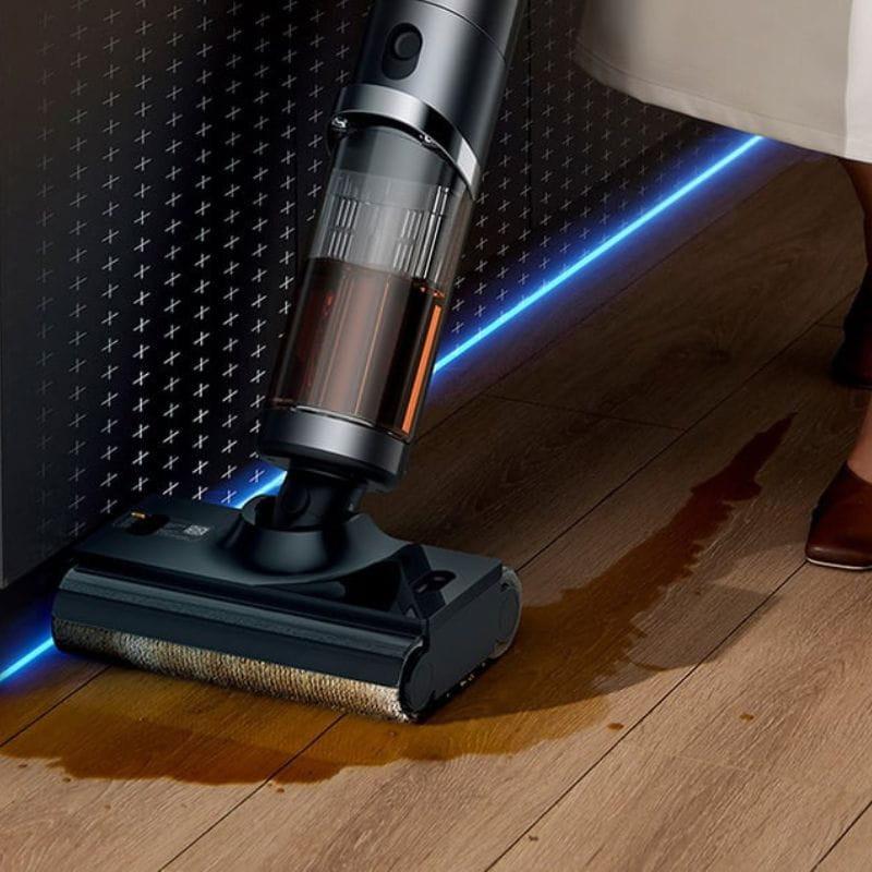 Aspirador vertical sem fio Deerma DEM-VX900W com função de esfregar, deteção inteligente de sujidade