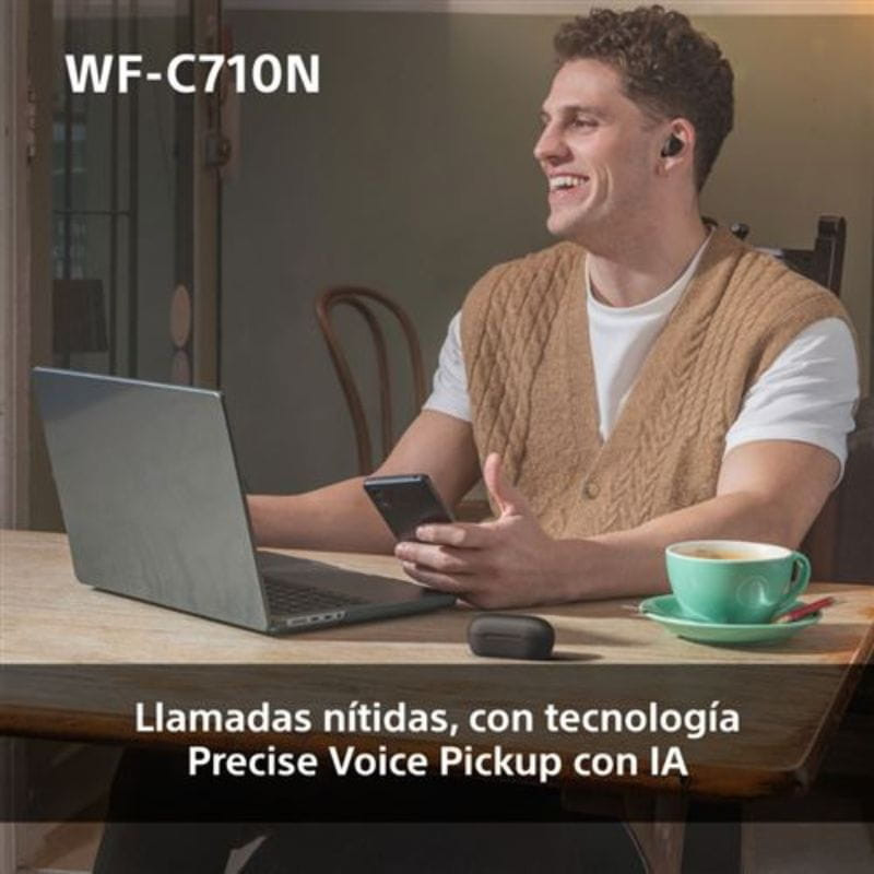 Sony WF-C710N Negro - Auriculares inalámbricos con cancelación de ruido con IA
