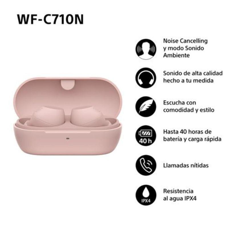 Sony WF-C710N Rosa - Auriculares sem fios com cancelamento de ruído especificações