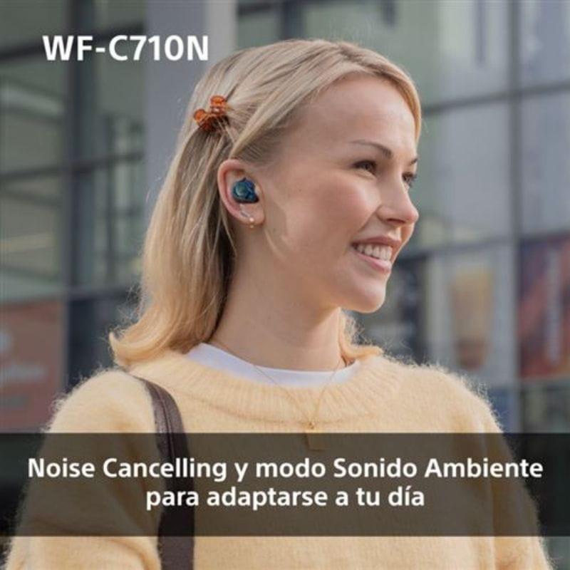 Sony WF-C710N Azul - Auriculares sem fios com cancelamento de ruído e modo de som ambiente