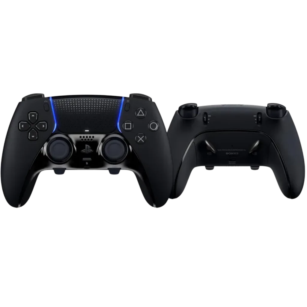 Mando Sony DualSense Edge Controller PS5 Negro medianoche con luces LED azules, joysticks intercambiables, botones traseros y diseño ergonómico matte