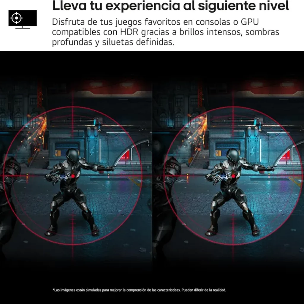 LG Ultragear 32GS75Q-B monitor gaming 32 pulgadas QHD IPS 180 Hz 1 ms con G-Sync y FreeSync; contraste mejorado con HDR, sombras profundas y siluetas definidas