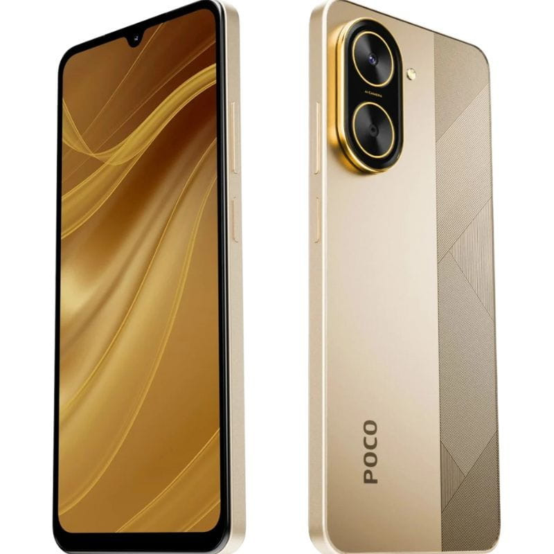 Xiaomi Poco C71 4GB/128GB Dorado imagen delantera y trasera