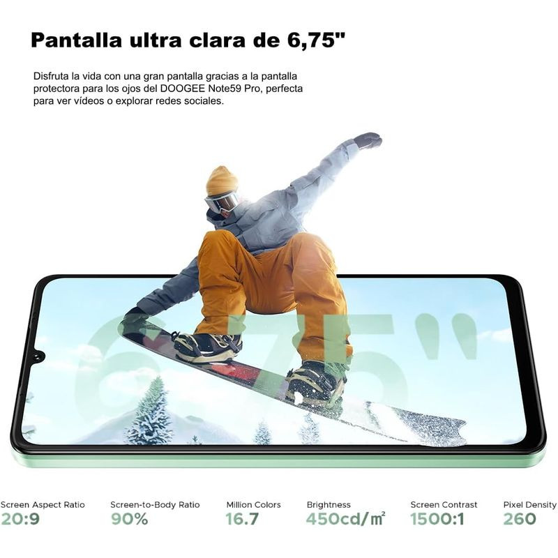Pantalla de Doogee N59 Pro Verde