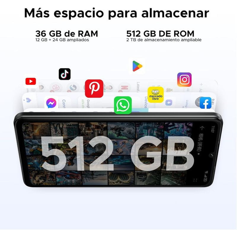 Almacenamiento de Doogee N59 Pro Plus Negro