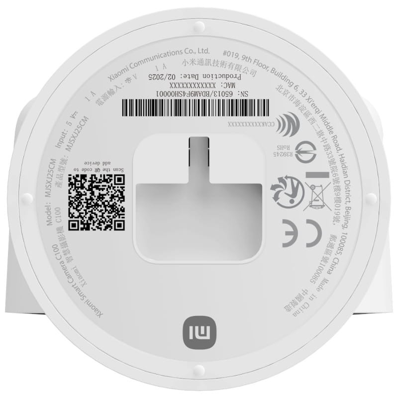 Desde abajo Xiaomi Smart Camera C100