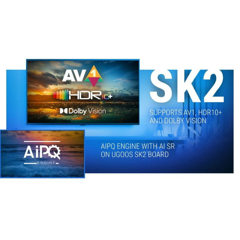 Ugoos SK2 RTD1325 4 GB/32 GB Android 12 - Android TV - HDR