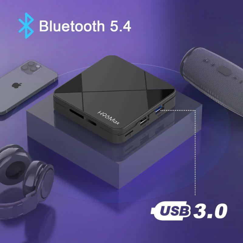 H96 Max RK3518 2 Go/16 Go Android 14 - Android TV, connexions