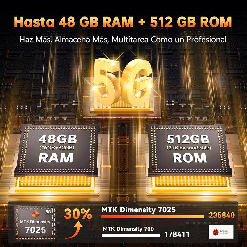 Memorias de Oukitel WP55 Pro Rojo