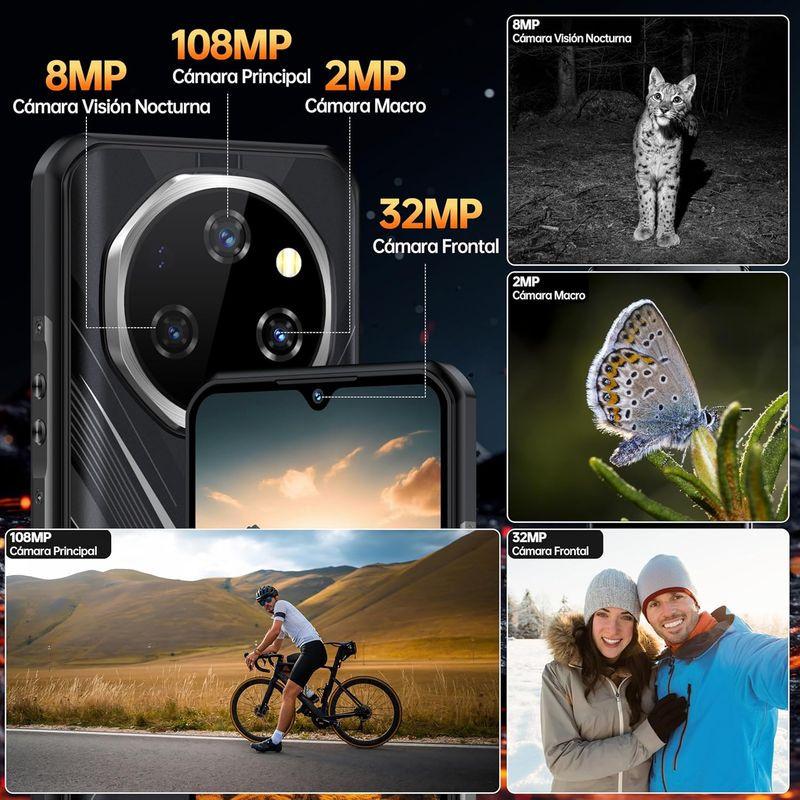 Triple cámara de Oukitel WP55 Pro Rojo