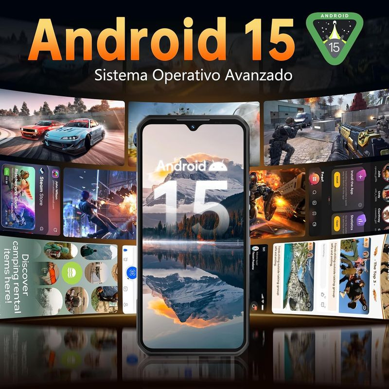 Android 15 de Oukitel WP55 Pro Rojo