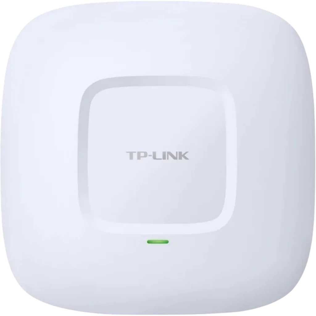 TP-Link Omada EAP110 de 300 Mbps, punto de acceso inalámbrico blanco para techo, diseño cuadrado compacto con LED indicador frontal verde