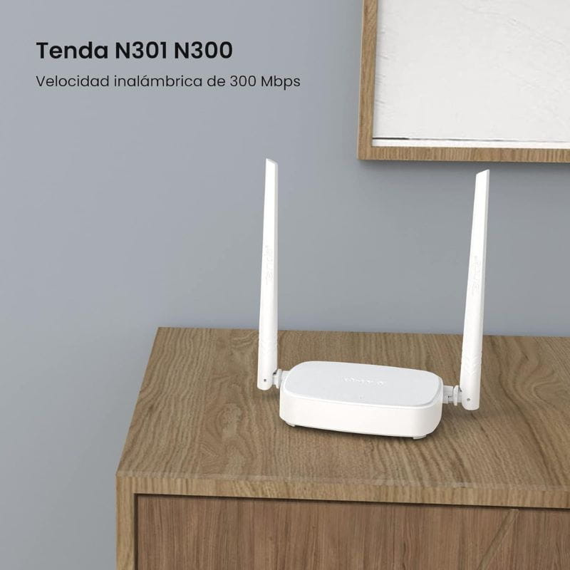 Tenda N301 router inalámbrico - Blanco, imagen real