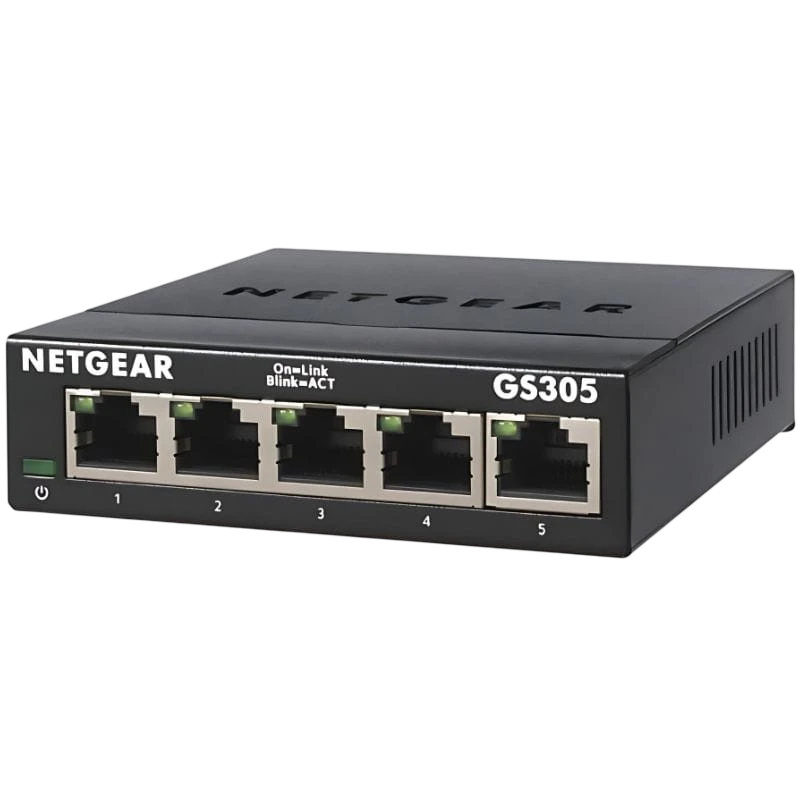 NETGEAR GS305 No administrado L2 Gigabit Ethernet (10/100/1000) Negro