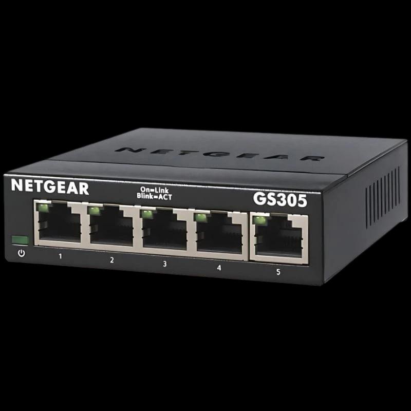 NETGEAR GS305 No administrado L2 Gigabit Ethernet (10/100/1000) Negro