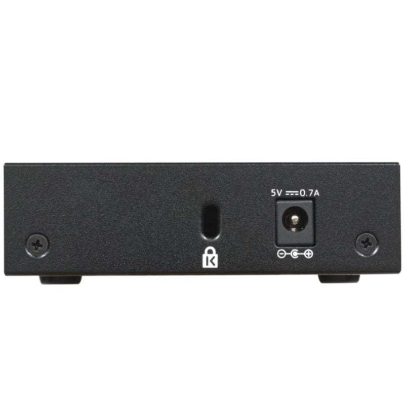 NETGEAR GS305 No administrado L2 Gigabit Ethernet (10/100/1000) Negro, imagen trasera