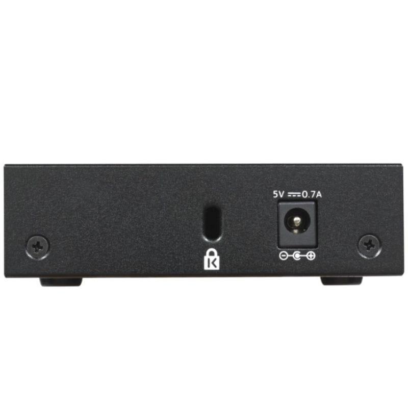 NETGEAR GS305 No administrado L2 Gigabit Ethernet (10/100/1000) Negro, imagen trasera
