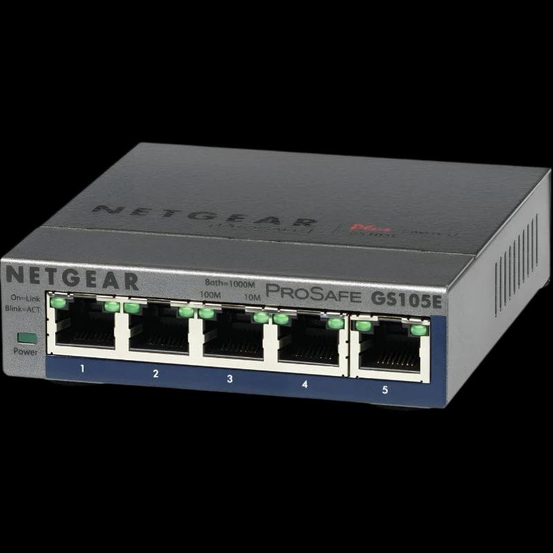 NETGEAR GS105E-200PES Commutateur géré L2/L3 Gigabit Ethernet (10/100/1000) Gris