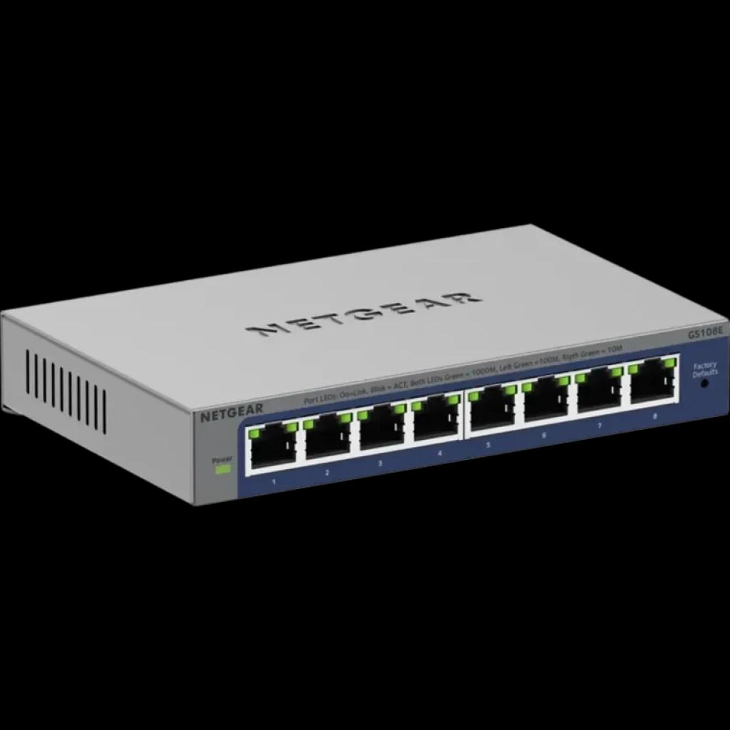 NETGEAR GS108Ev4 - Switch não gerido L2/L3 8 portas Gigabit Ethernet