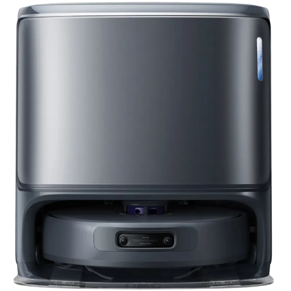 Narwal Freo Z ultra Extend avec base gris métallisé, station volumineuse, capteurs frontaux TwinAI, module LiDAR 4.0 visible, design moderne compact