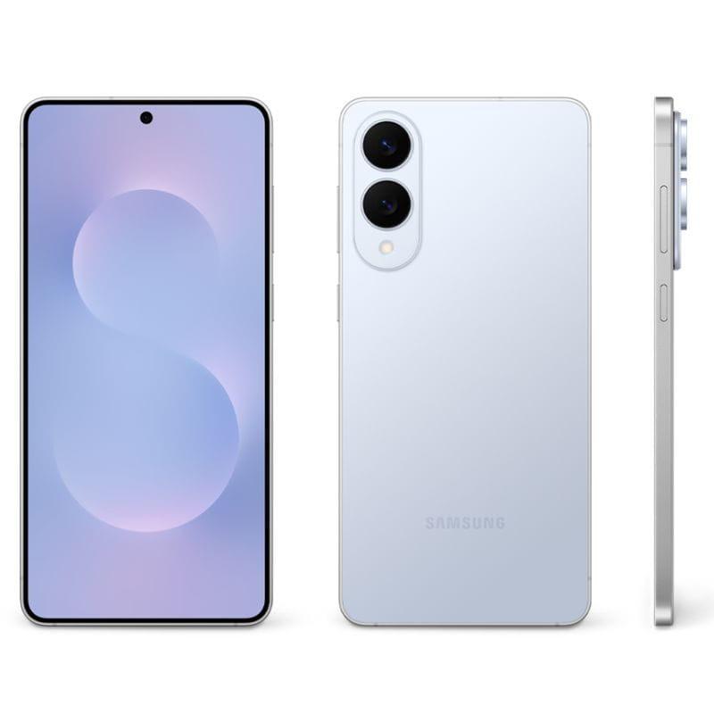 Samsung Galaxy S25 Edge 5G 12GB/256GB Titanium Icyblue imagen delantera, trasera y lateral