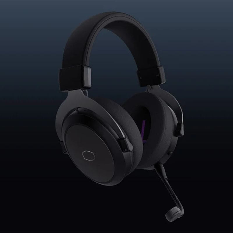 Cooler Master CH351 Auriculares gaming negros con diadema acolchada, copas circumaurales, almohadillas gruesas y micrófono flexible desmontable con filtro de