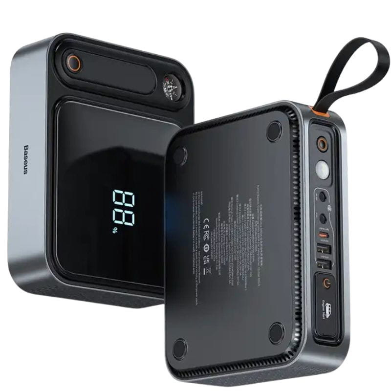 Baseus Super Energy Ultra 3000A - Arrancador de baterías 12V y Powerbank imagen trasera y delantera