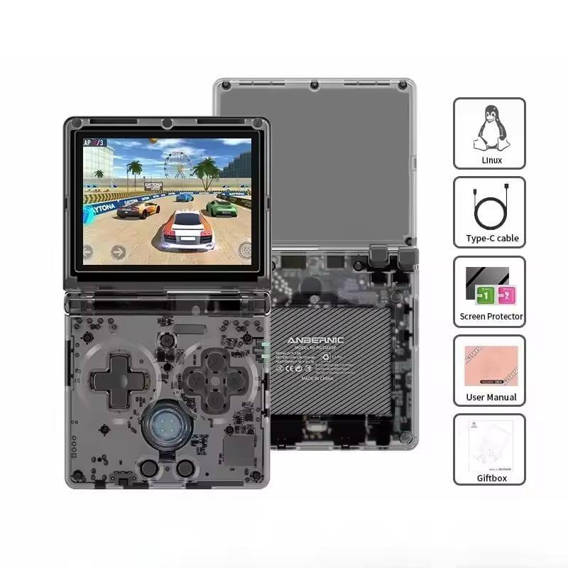 Anbernic RG35XXSP 64 GB Preto conteúdo da caixa