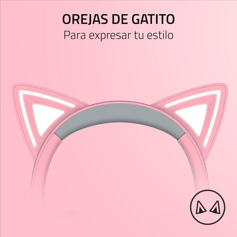 Orejas de Razer Kraken Kitty v2 Rosa