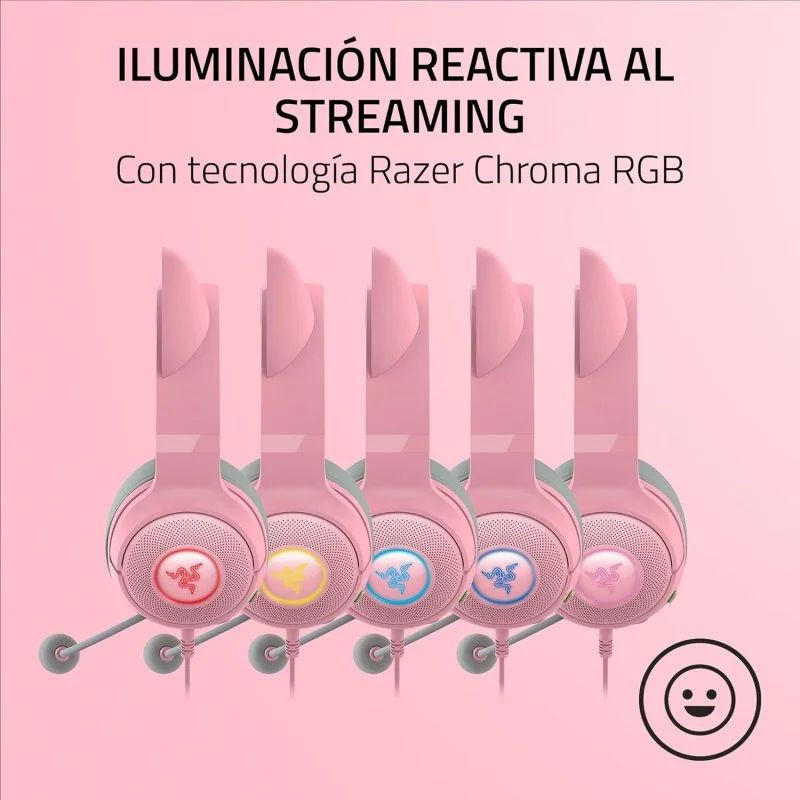 RGB de Razer Kraken Kitty v2 Rosa