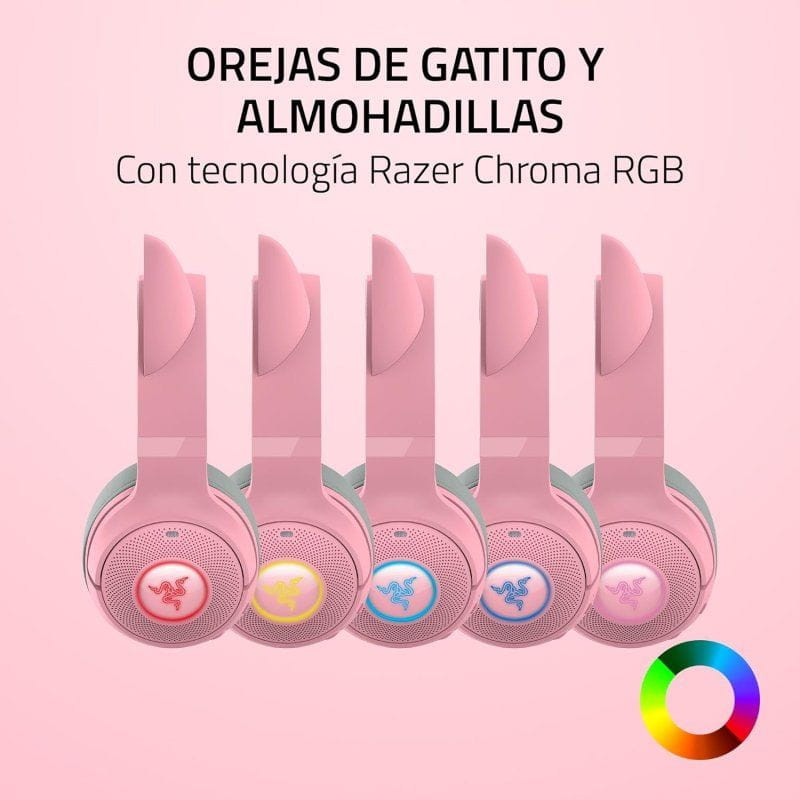 RGB de Razer Kraken Kitty V2 Quartz Rosa (Bluetooth)