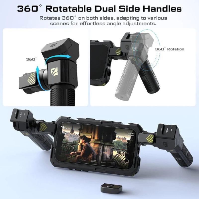 Freewell Genius Rig para iPhone 16 Pro - Kit de Vlogging, rotación de 360º