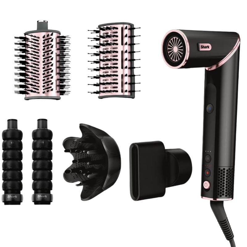 Shark FlexStyle Cepillo moldeador de cabello 5 cabezales - Negro imagen con los cabezales