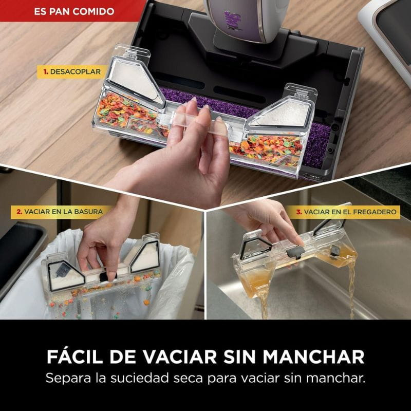 Shark SteamPickUp Mopa a vapor 3 em 1 Branco, fácil de esvaziar