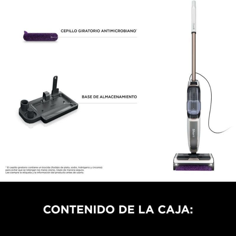 Shark SteamPickUp Mopa a vapor 3 em 1 Branco, conteúdo da embalagem