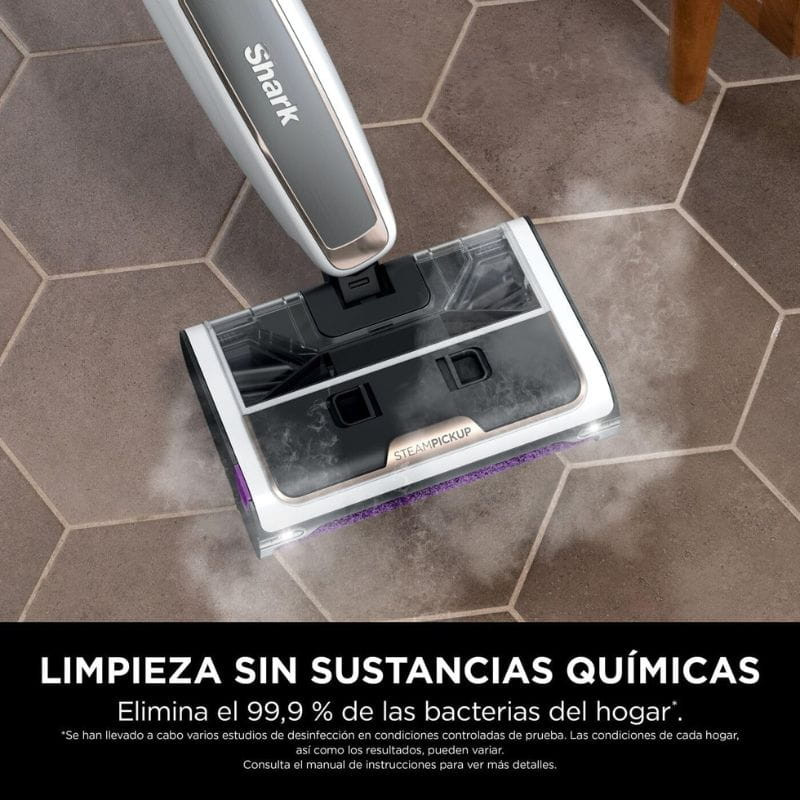 Shark SteamPickUp Mopa a vapor 3 em 1 Branco, limpeza sem produtos químicos