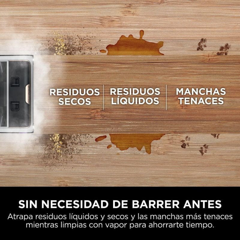 Shark SteamPickUp Mopa a vapor 3 em 1 Branco, limpa sem necessidade de varrer previamente