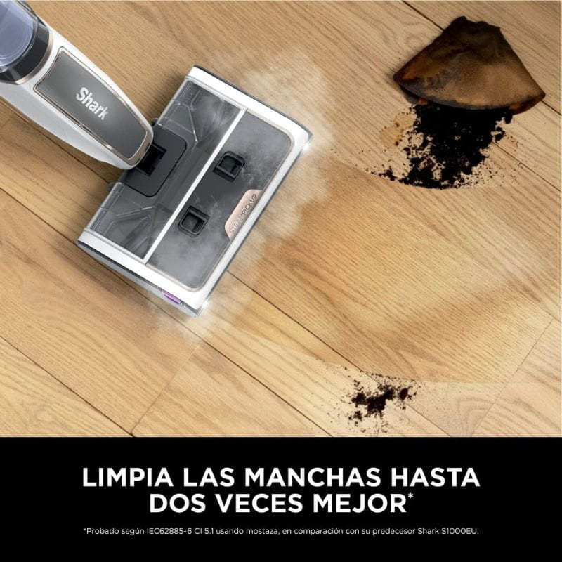 Shark SteamPickUp Mopa a vapor 3 em 1 Branco, limpa manchas difíceis