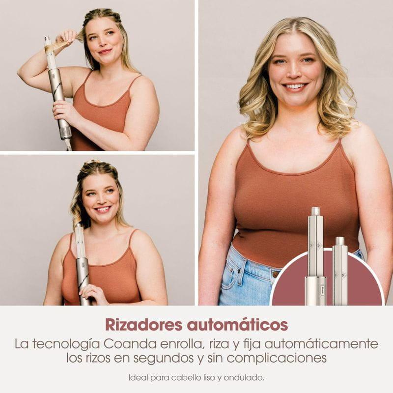 Shark FlexStyle Escova modeladora de cabelo com 3 cabeças douradas e modeladores automáticos