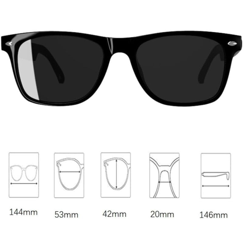 E13 Gafas Bluetooth de Traducción Inteligente con IA , dimensiones