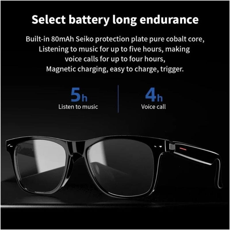 E13 AI half frame Gafas inteligentes, características de su batería
